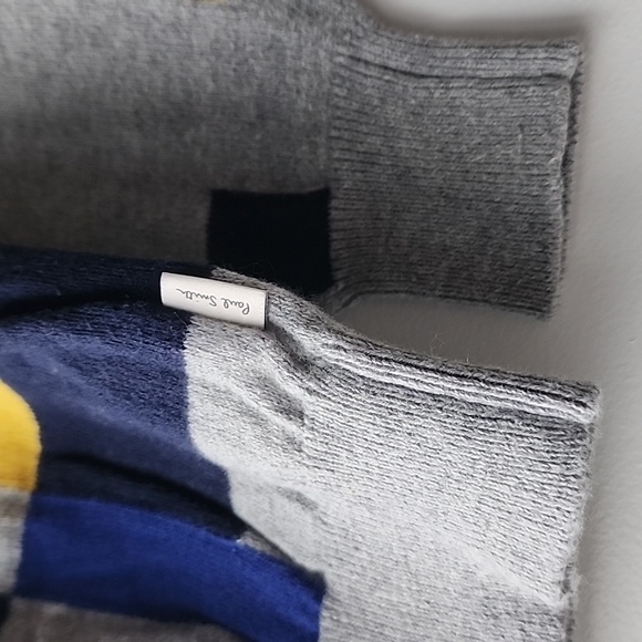 Paul Smith Intarsia Geometric Pattern Cotton Cashmere Blend Knit Sweater - Picture 3 of 7